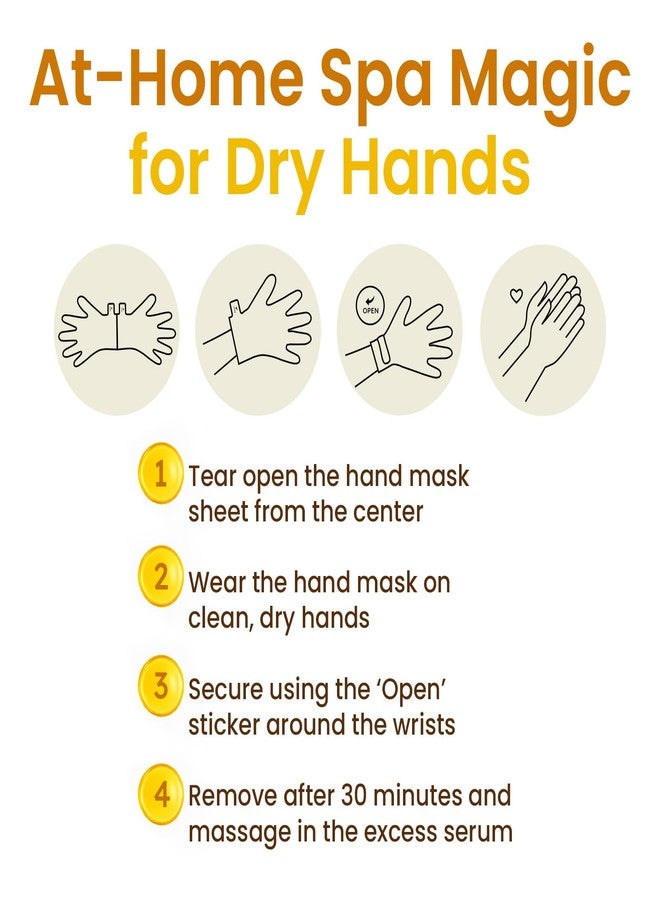 BLOOMORA Repairing Hand Mask for Dry Cracked Hands, Hand Masks with Shea Butter, Jojoba Oil & Vitamin E, Moisturizing Gloves, Skin Care Gifts for Women & Men, Self Care Gifts for Women (2 Pairs) - Image 5